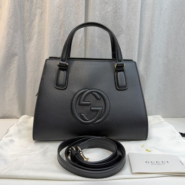Gucci Black Leather Soho Top Handle Shoulder Bag 607722 160413389 [P]