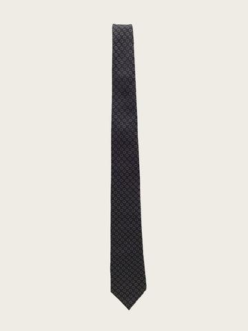 GUCCI Interlocking GG Jacquard Krawatte aus grauem Seiden 160418733 [P]