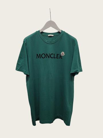 MONCLER Kurzarm-T-Shirt mit Logo und Aufschrift in Grün 160418850 [P]