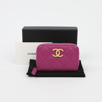 CHANEL Logo Zip Card Wallet 159044416 [P]
