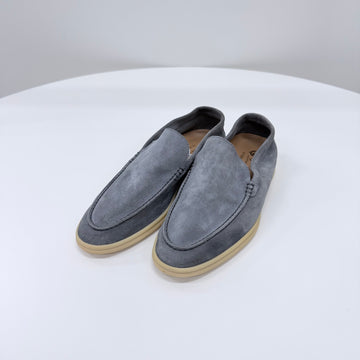Loro Piana Summer Work Suede Loafers Gray 255 160425908 [P]