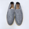 Loro Piana Summer Work Suede Loafers Gray 255 160425908 [P]