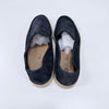 Loro Piana Summerwork Suede Loafers Black 160426454 [P]