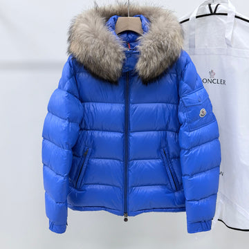 Moncler Glossy Hooded Short Down Jacket Blue 160432025 [P]