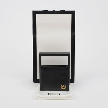 GUCCI GG マモント レザー 二つ折り財布 ブラック ゴールド 160310152 [P]