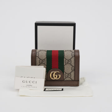 Gucci Ophidia GG Card Case Wallet Brown 160326942 [P]