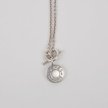 HERMES Silber Amulett Halskette 160327602 [P]