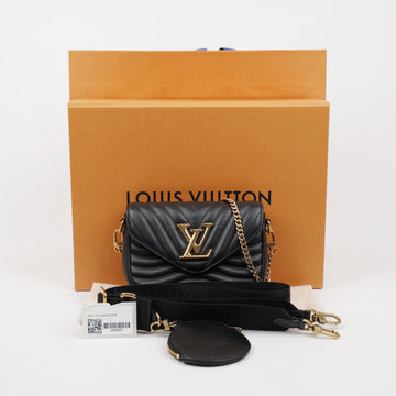 LOUIS VUITTON Neue Welle Multi-Pouch Crossbody Tasche Schwarz 160353068 [P]