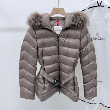 Moncler Fox Fur Short Padding Light Beige 160434100 [P]