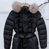 MONCLER Damen Langjacke mit Fuchsfell in Schwarz 160435332 [P]