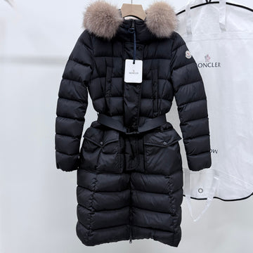Moncler Chloe Fox Fur Long Padding Coat Black 160435875 [P]