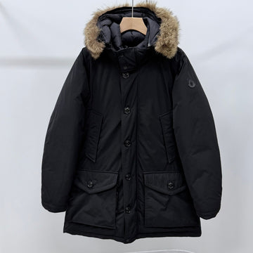 MONCLER Langjacke in Schwarz mit Aufnäher 160437349 [P]