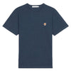 MAISON KITSUNE Patch-T-Shirt mit Logo in Navy Melange H481 24SS 84811697 [P]