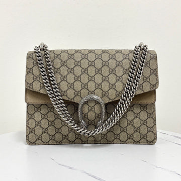 GUCCI Dionysus GG Supreme Medium Chain Shoulder Bag (403348) 160456871 [P]