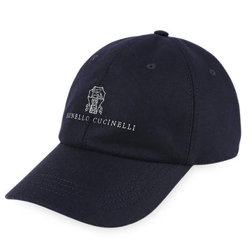 BRUNELLO CUCINELLI Herren bestickte Virgin Wool Flanell Baseballcap 160456170 [P]