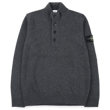 Stone Island Men's Wool Blend Half-Zip Knit Sweater (Lead Grey) L2S15 5100040 S00A3 V0M62 160456094 [P]
