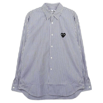COMME DES GARCONS Play schwarze Herz Wappen Streifen Hemd 156973010 [P]