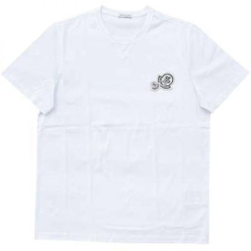 MONCLER Konstruktion T-Shirt mit doppeltem Logo-Patch aus Baumwolle 156984547 [P]