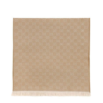 Gucci Beige Ivory GG Jacquard Wool Scarf 848507 3G200 9878 160461157 [P]