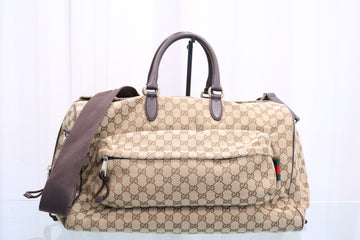 Gucci Original Medium GG Canvas Duffel Boston Bag 802095 160461378 [P]