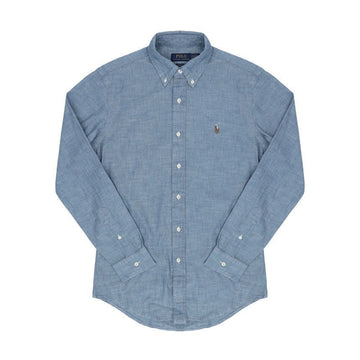Polo Ralph Lauren Shirt Chambray Denim Custom Fit Men 158539593 [P]