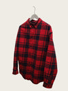 Balenciaga Red Check Asymmetric Quilted Shirt Jacket 160467797 [P]