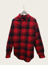 Balenciaga Red Check Asymmetric Quilted Shirt Jacket 160467797 [P]