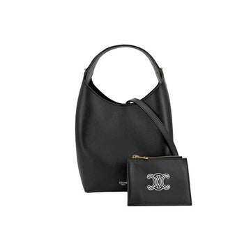 CELINE 金色ロゴ ホーボー スモール トート＆クロスバッグ ブラック L10133 Q71 38NO 160468004 [P]