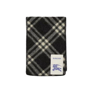 BURBERRY Wool Schal mit Baum-Check Schwarz 160468023 [P]