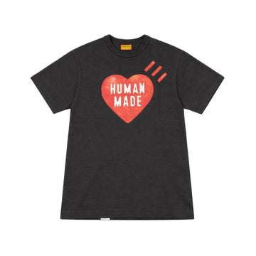 HUMAN MADE ハートプリント半袖Tシャツ ブラック HM30TE015 160468151 [P]