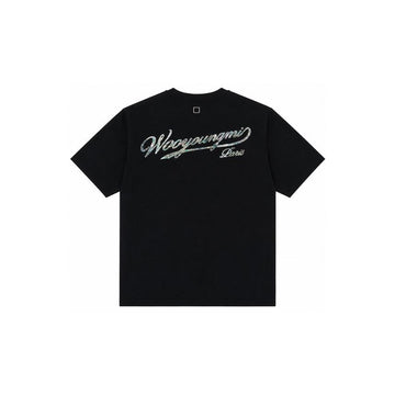 WOOYOUNGMI レタリングバックロゴTシャツブラックW261TS08 708B 160468412 [P]