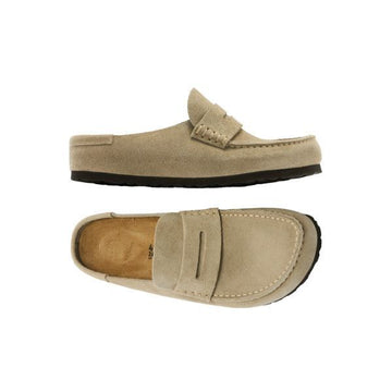 Birkenstock 26SS NAPLES WRAPPED SUEDE NARROW FIT MULE TAUPE 1029710 160468879 [P]