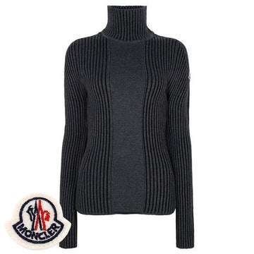 MONCLER モンクレール グレー バージン ウール タートルネック セーター 9F00004 M1131 991 149785696 [P]