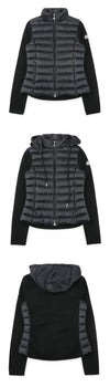 MONCLER Damen-Pullover-Mix-Padded-Jacke mit Logo-Patch (Schwarz) 9B00030 M1122 999 155624001 [P]