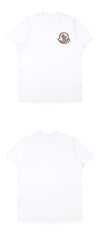 MONCLER Herren Grafik Aufnäher Druck T-Shirt (Weiß) 8C00034 89B8U 00A 155776311 [P]