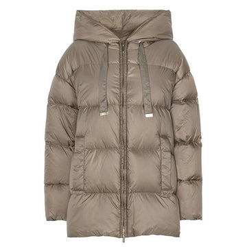 MaxMara Goose Down Hooded Jacket in Camel 160480635 [P]