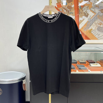 Moncler Crew Neck T-Shirt with Neck Logo Black XL 160482178 [P]