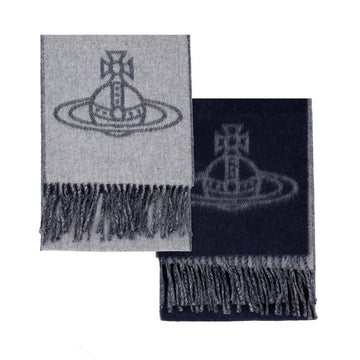 VIVIENNE WESTWOOD Wollschal mit Fransen im Doppel Face Design 160484286 [P]