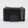 Prada Saffiano Tessuto Chain Crossbody Bag Black 159348350 [P]
