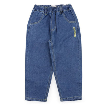 Bobo Choses Kids Taxi Saurus Tag Denim Pants (Blue) B226AC073 401 160484012 [P]