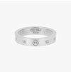 MAISON MARGIELA Gravur-Nummerierungslogo 4 mm Silberring 160466372 [P]