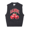 Ganni Wool Blend Logo Knit Vest 151506747 [P]