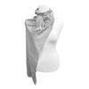 Gucci Wool Silk Scarf 165904 3G646 1400 Gray Two-Tone 149952588 [P]