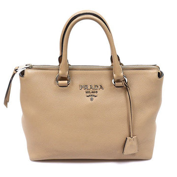 Prada Beige Vitello Phoenix Lettering Tote Bag 1BA063 160501361 [P]