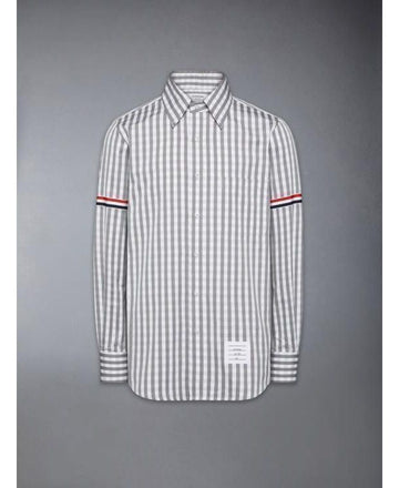 THOM BROWNE Gingham-Check Popeline Armband Hemd 25FW 151102673 [P]