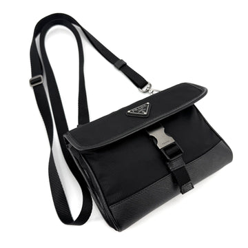 Prada Re-Nylon Mini Phone Holder Bag Black 2ZH108 160504543 [P]