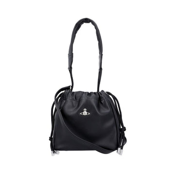 VIVIENNE WESTWOOD ヒラリー ビーガン バイオグリーン グレイン スモール バケット レディースショルダーバッグ 154838272 [P]