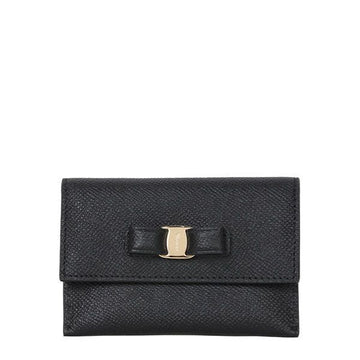 SALVATORE FERRAGAMO 26SS schwarze Bara Kreditkartenetui 22D155 683522 158500306 [P]