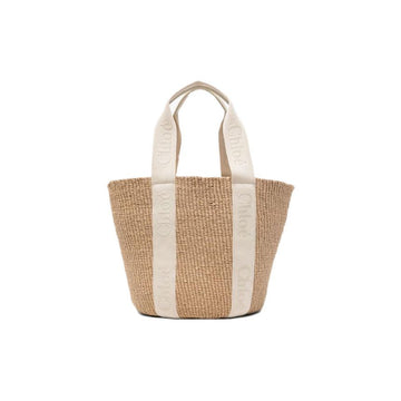 Chloe Logo Strap Woody Large Basket Bag Cloudy Cream 20S 160545948 [P]