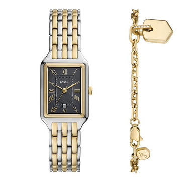 FOSSIL ES5376SET ラケル スクエア ブレスレット セット 女性 メタルウォッチ 155592636 [P]